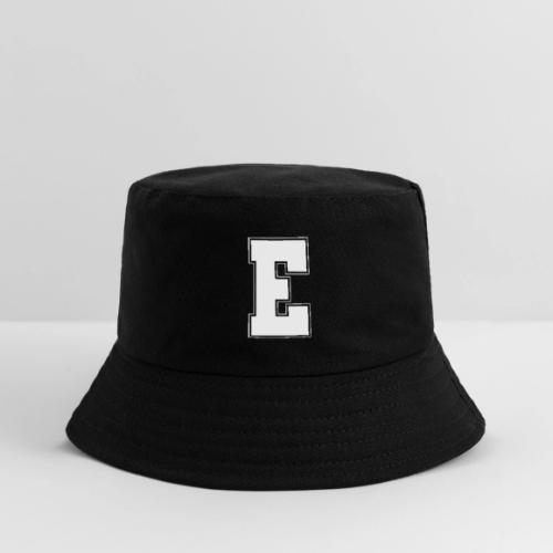 White Letter E – Varsity Alphabet Monogram - Kid's Bucket Hat