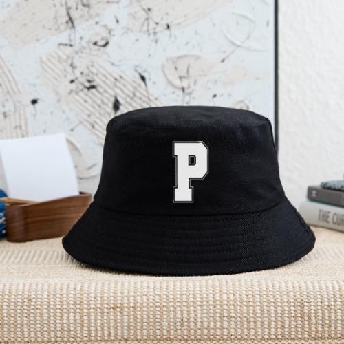 White Letter P – Varsity Alphabet Monogram - Kid's Bucket Hat