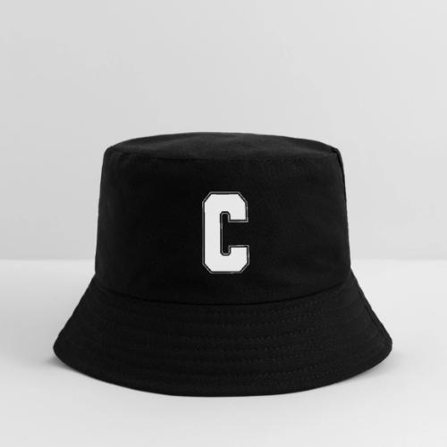 White Letter C – Varsity Alphabet Monogram - Kid's Bucket Hat
