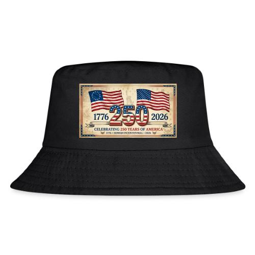 USA 250th Anniversary Flags Emblem - Kid's Bucket Hat