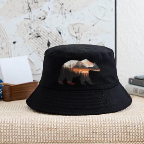 Canada Bear: fiery tones - Kid's Bucket Hat