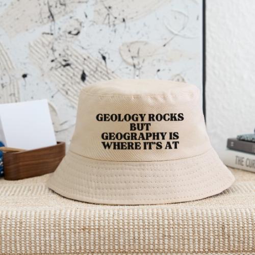 geology rocks but geography is where it's at - Kid's Bucket Hat