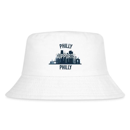 Philly Supports Philly skyline blue transparentbg - Kid's Bucket Hat
