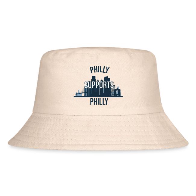 Philly Supports Philly skyline blue transparentbg