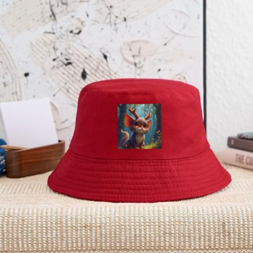 Magical Forest Creature with Deer Horns - Kid's Bucket Hat