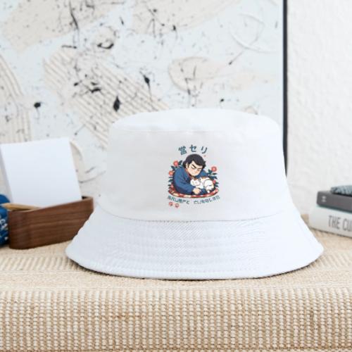 Grumpy Cuddles: Sumotori Napping Japanese Style - Kid's Bucket Hat