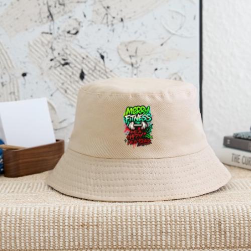 Merry Fitness Christmas Gym Humor - Kid's Bucket Hat
