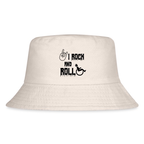 I rock and roll in my wheelchair. Roller, music * - Kid's Bucket Hat