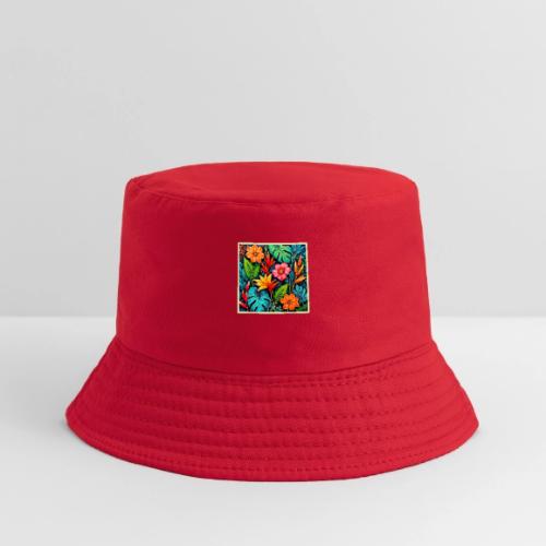 Vibrant Tropical Jungle Bloom Art - Kid's Bucket Hat