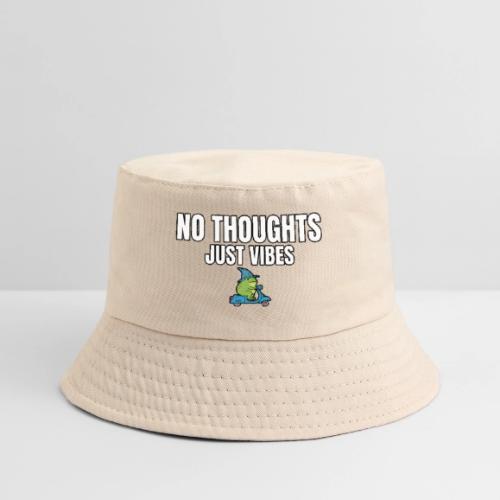 No Thoughts Just Vibes Funny Frog Shirt - Kid's Bucket Hat