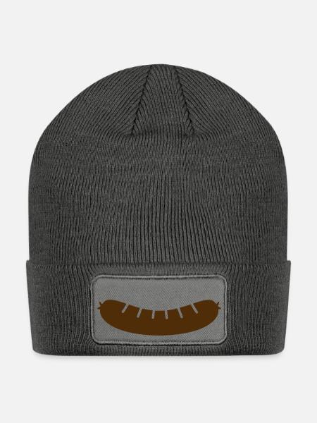 sausage - Patch Beanie - charcoal grey