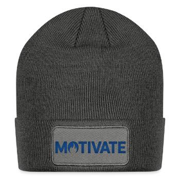Motivate with Fire: Ignite Your Passion - Patch Beanie - charcoal grey - Front
