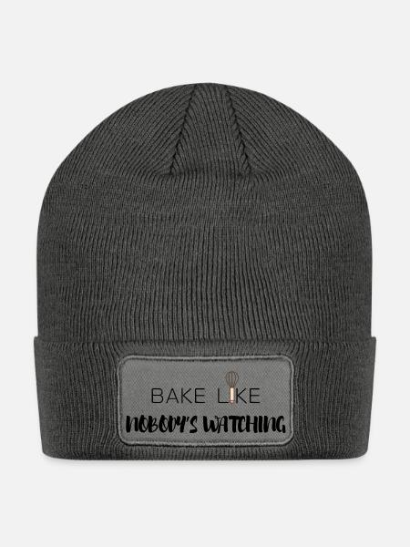 BAKE LIKE NOBODY'S WATCHING - Patch Beanie - charcoal grey