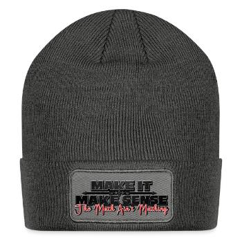 Make It Make Sense - Patch Beanie - charcoal grey - Front