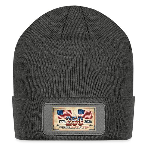 USA 250th Anniversary Flags Emblem - Patch Beanie