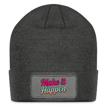 Make it Happen - Patch Beanie - charcoal grey - Front