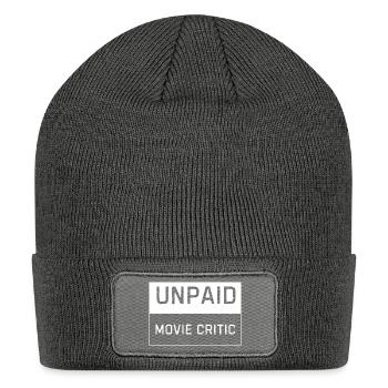 Unpaid Movie Critic - Patch Beanie - charcoal grey - Front