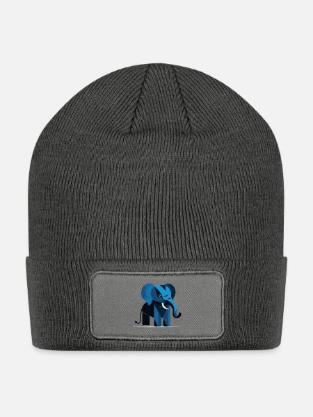 elephant - Patch Beanie - charcoal grey