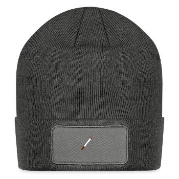 smoke - Patch Beanie - charcoal grey - Front