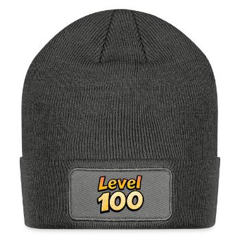 Level 100 - Patch Beanie - charcoal grey - Front