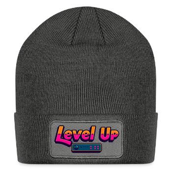 Level Up - Patch Beanie - charcoal grey - Front