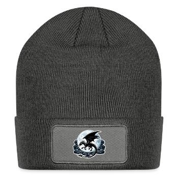 Mystical Dragon Silhouette - Patch Beanie - charcoal grey - Front