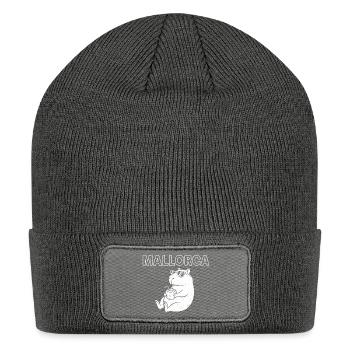 Majorca Capybara Sipping Coconut - Patch Beanie - charcoal grey - Front