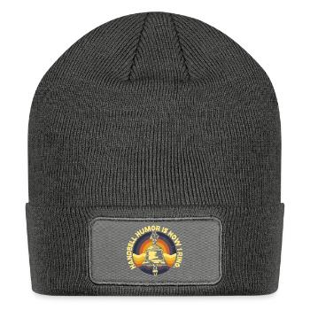 Rang with Humor Hand Bell Retro - Patch Beanie - charcoal grey - Front