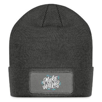 Make Waves - Patch Beanie - charcoal grey - Front