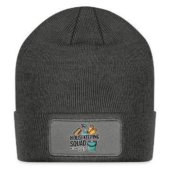 Housekeeping Squad: Clean It Like We Mean It - Patch Beanie - charcoal grey - Front
