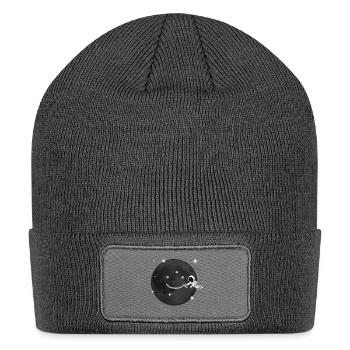make a smile - Patch Beanie - charcoal grey - Front