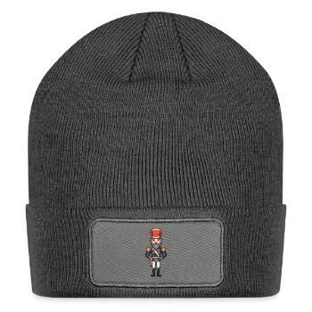 Nutcracker Figurine - Patch Beanie - charcoal grey - Front