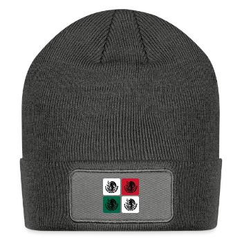 Mexican Design - Patch Beanie - charcoal grey - Front