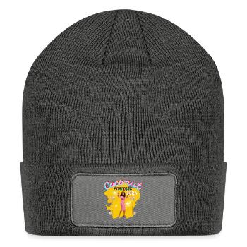 Kamala Harris 2024 | Coconut Trees and Political - Patch Beanie - charcoal grey - Front