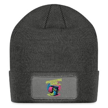 Housekeeping Squad: Clean It Like We Mean It - Patch Beanie - charcoal grey - Front