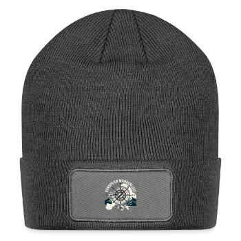European Wanderlust Compass - Patch Beanie - charcoal grey - Front