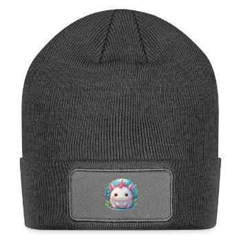 Your Comfy Companion Through Life - Patch Beanie - charcoal grey - Front