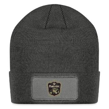 Funny Gardening Crest Wheelbarrow for Father's Day - Patch Beanie - charcoal grey - Front