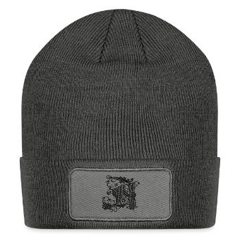 Medieval Core Medieval Initials Castle Core - Patch Beanie - charcoal grey - Front