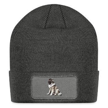 Newfoundland dog - Patch Beanie - charcoal grey - Front