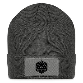 D20 - Patch Beanie - charcoal grey - Front