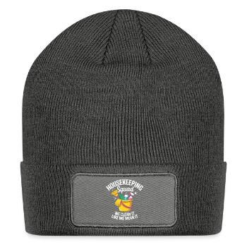 Housekeeping Squad: Clean It Like We Mean It - Patch Beanie - charcoal grey - Front