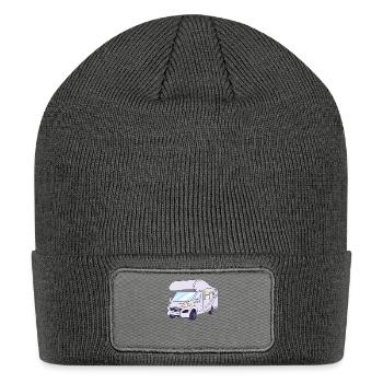 Camping Caravan Holiday Camper Motorhome Camping - Patch Beanie - charcoal grey - Front