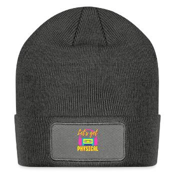 Let's Get Physical 80's Retro Workout Aerobics - Patch Beanie - charcoal grey - Front