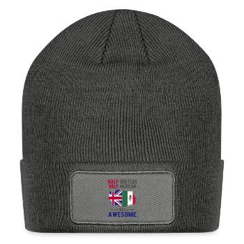 Half British Half Mexican - Patch Beanie - charcoal grey - Front