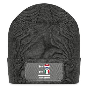 Mexico and the Netherlands genius / Gift - Patch Beanie - charcoal grey - Front