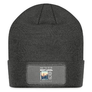 new york next level - Patch Beanie - charcoal grey - Front