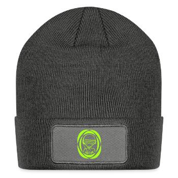 Cool DJ Alien Extraterrestrial Music Club Party - Patch Beanie - charcoal grey - Front