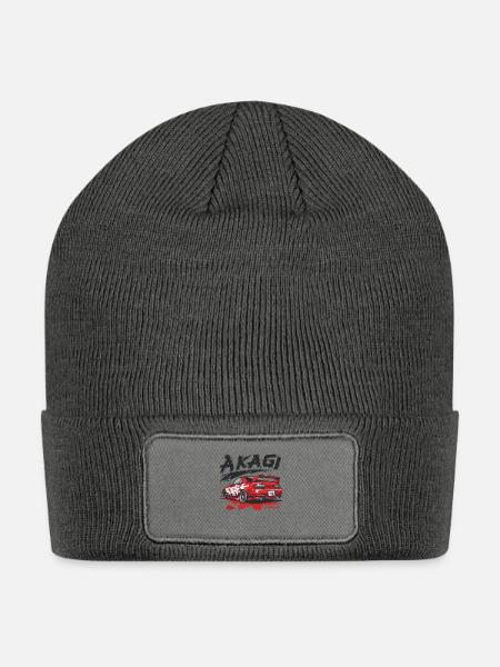Akagi Racing JDM Drift Car Design - Patch Beanie - charcoal grey