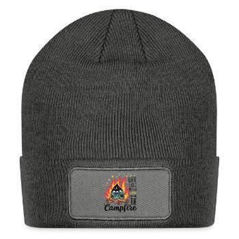 Life is Better Around the Campfire - Patch Beanie - charcoal grey - Front